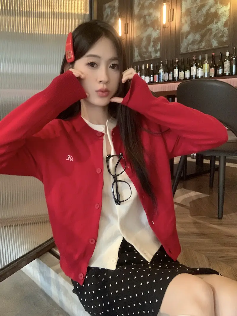 루즈핏 슬림 효과 니트 카디건 상세 이미지 12