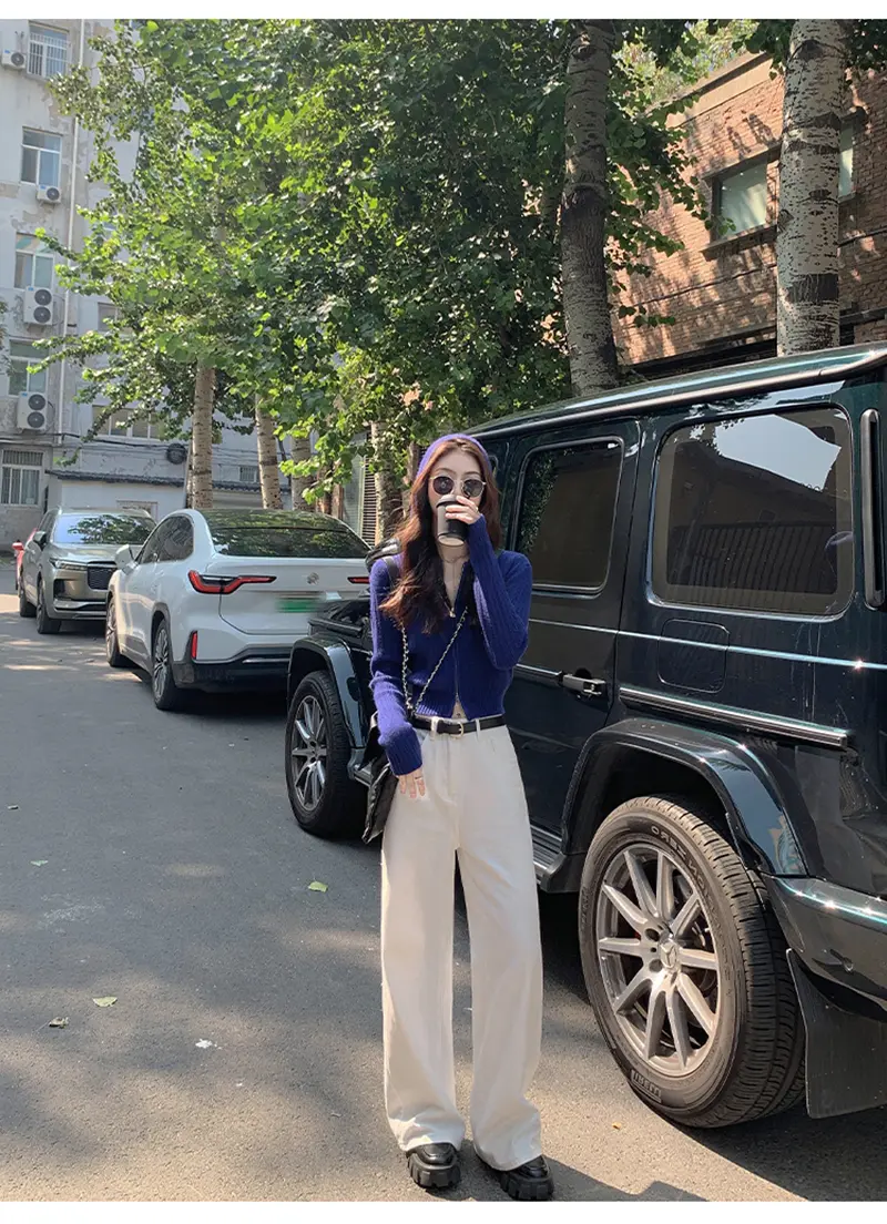 듀얼 지퍼 후드 니트 카디건 상세 이미지 2