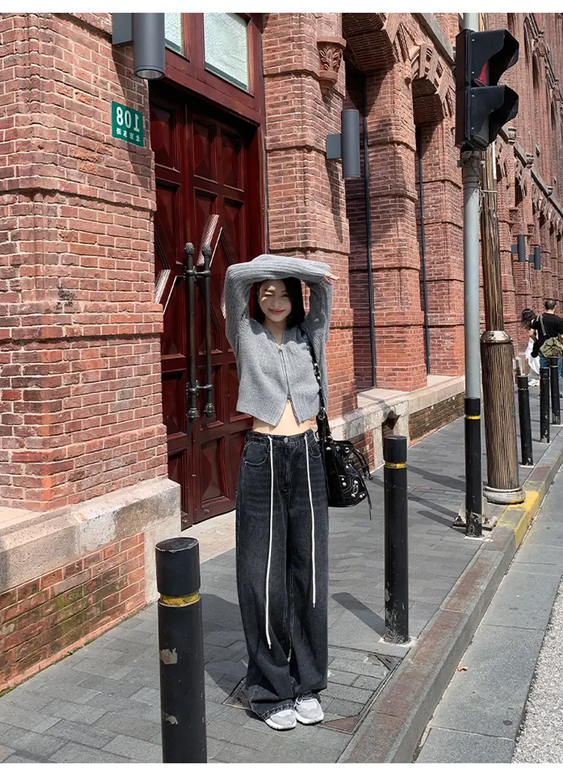 듀얼 지퍼 후드 니트 카디건 상세 이미지 16