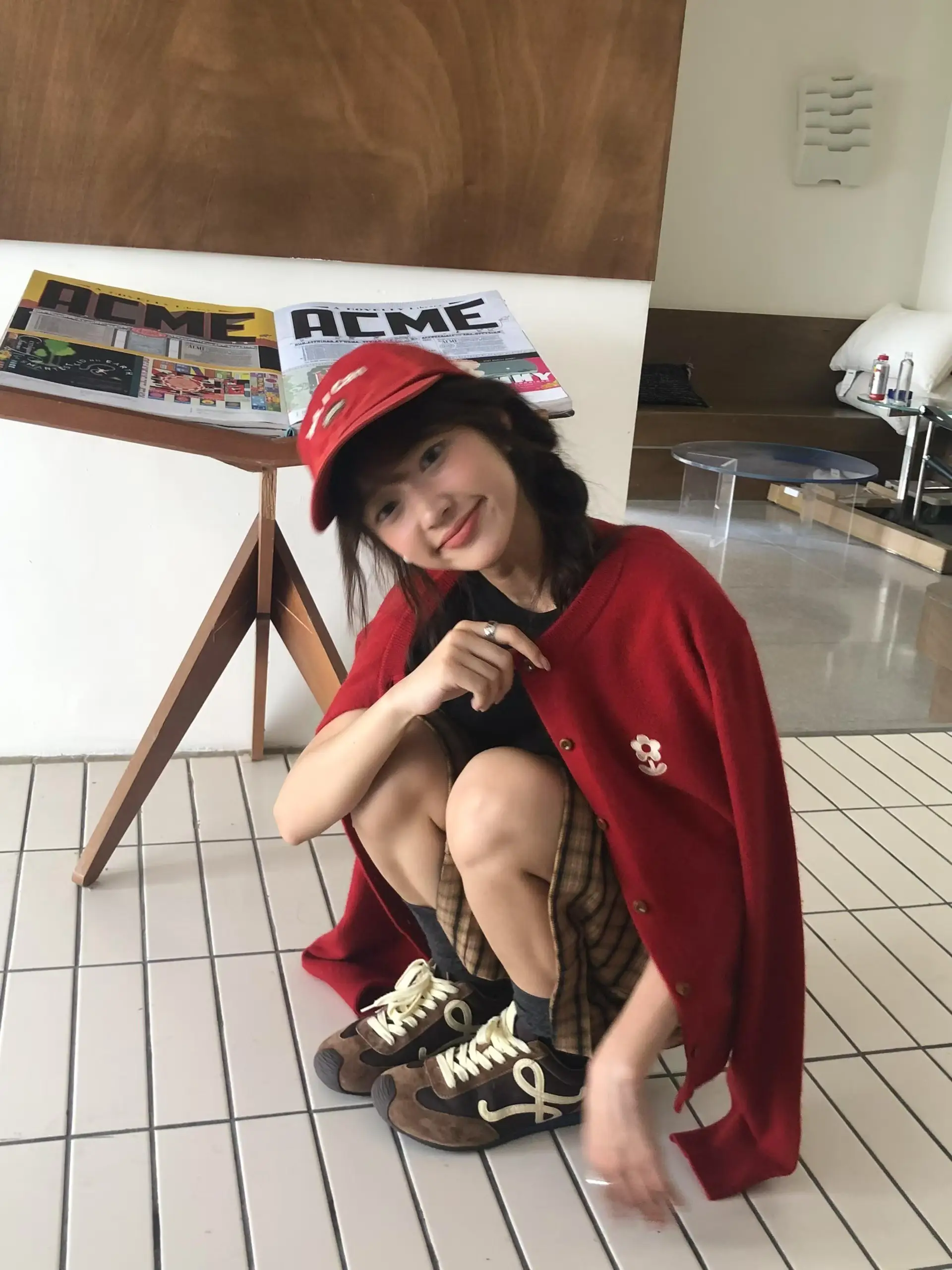 꽃 자수 울 니트 카디건 상세 이미지 8
