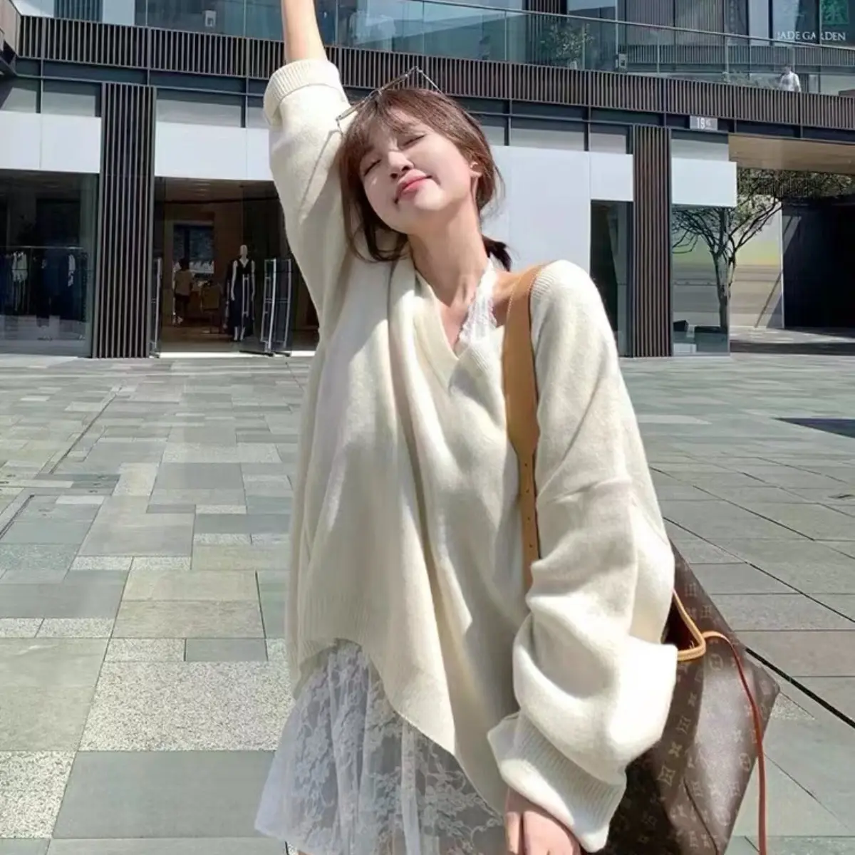 샤넬풍 긴소매 니트 상세 이미지 6