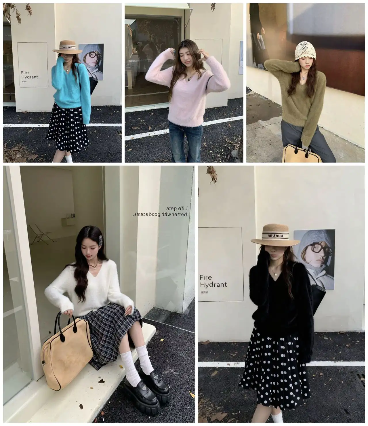 인조 밍크풍 V넥 니트 상세 이미지 6