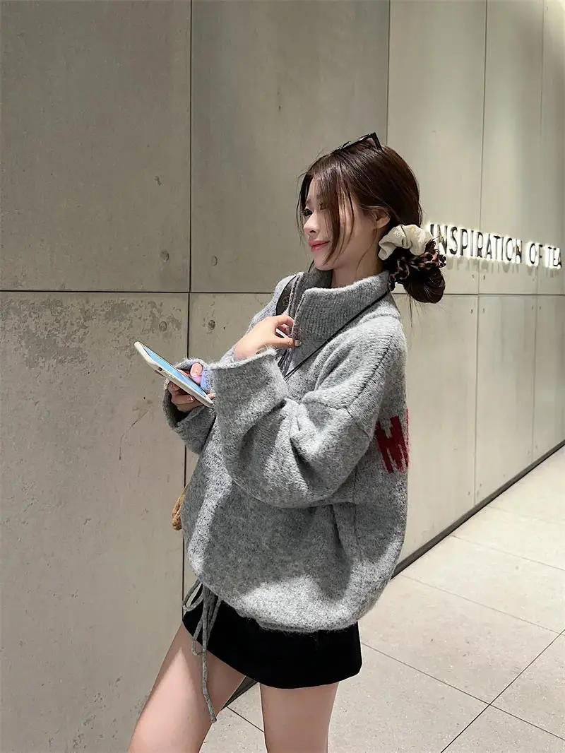 레터링 스트링 니트 상세 이미지 9