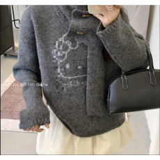 批发韩系卡通<b class='q'>可爱</b>套头上衣针织衫女秋冬新款慵懒风保暖内搭毛衣配围巾