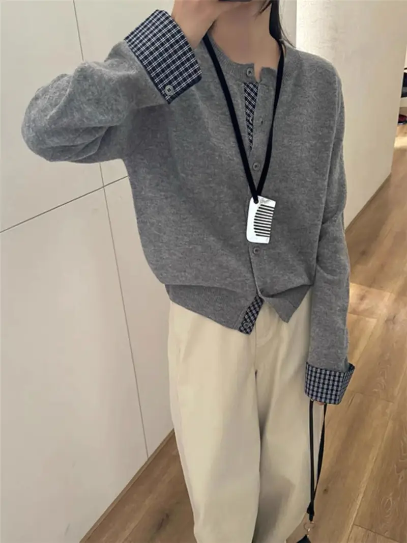 레이어드 니트 가디건 상세 이미지 8