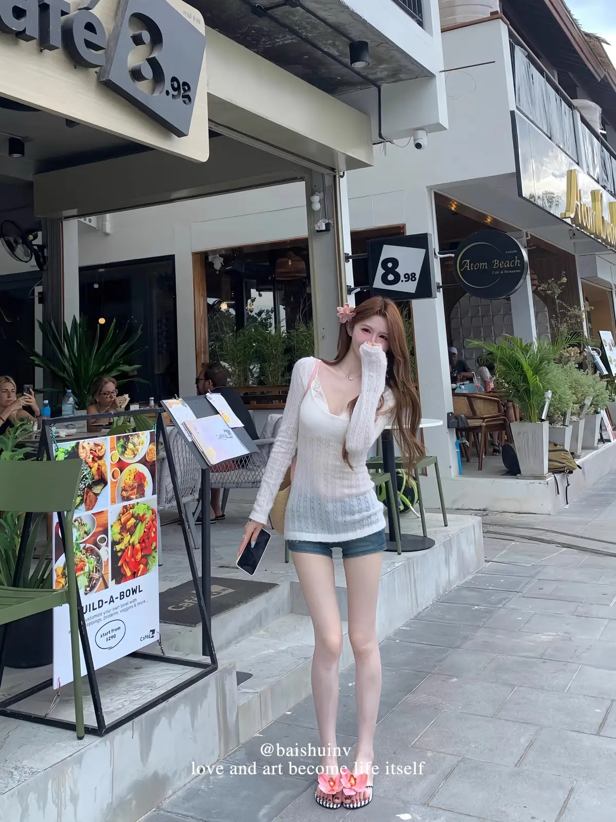 라운드넥 디자인 허리 조임 긴소매 니트 상세 이미지 33
