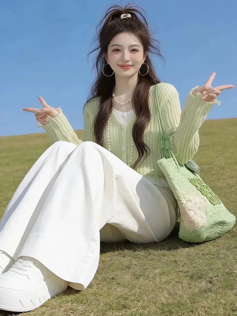 V넥 레이어드 가디건 상세 이미지 3