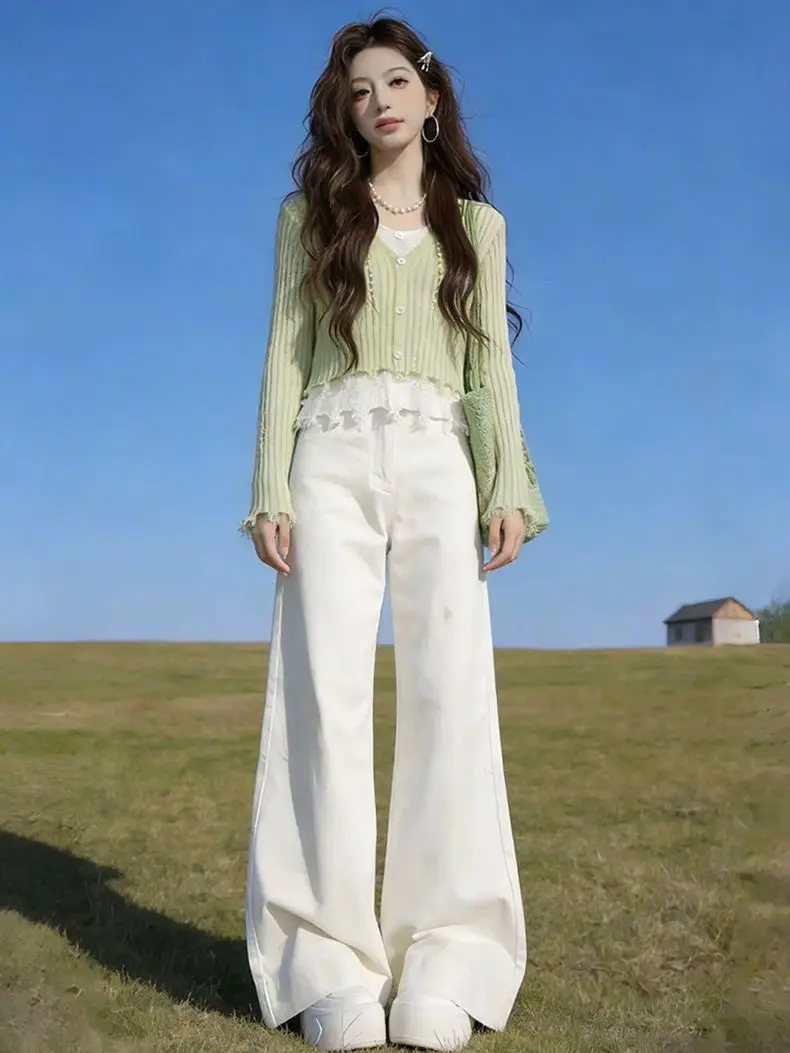 V넥 레이어드 가디건 상세 이미지 4