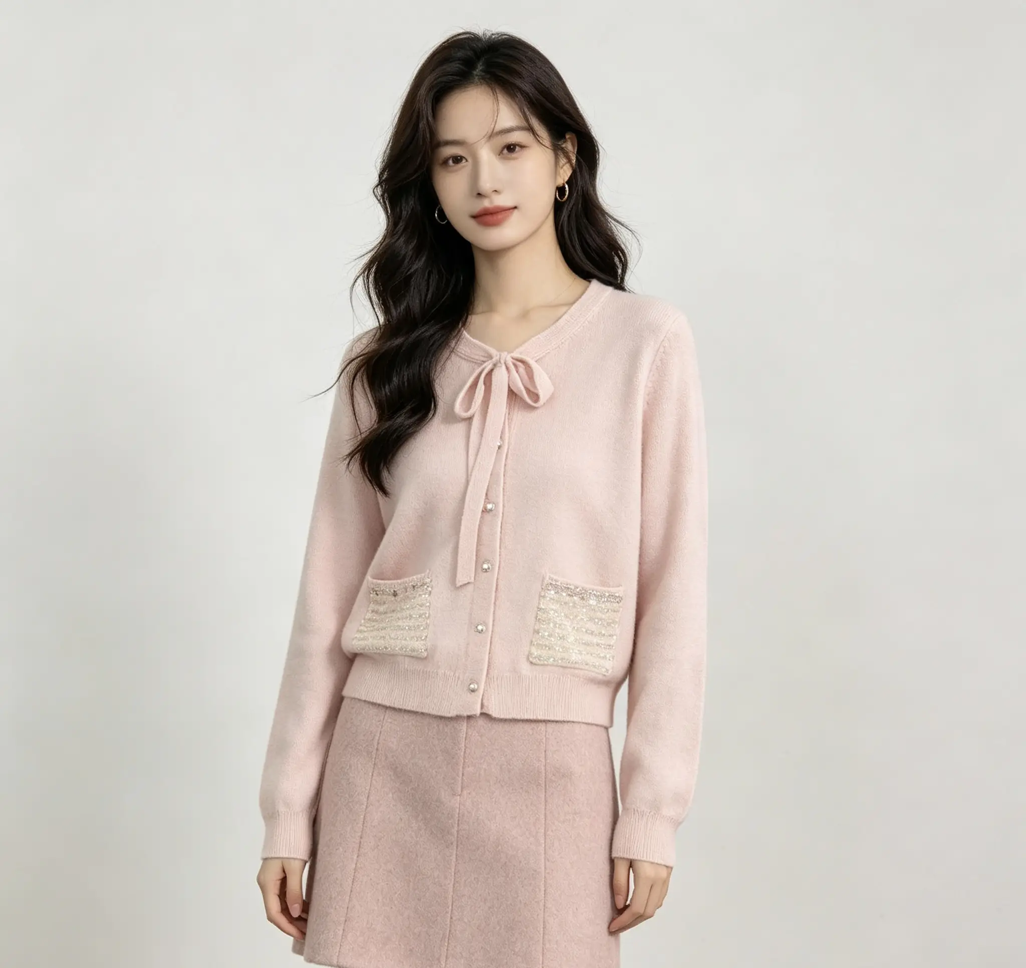 한국인기 러블리 리본 가디건 상세 이미지 4