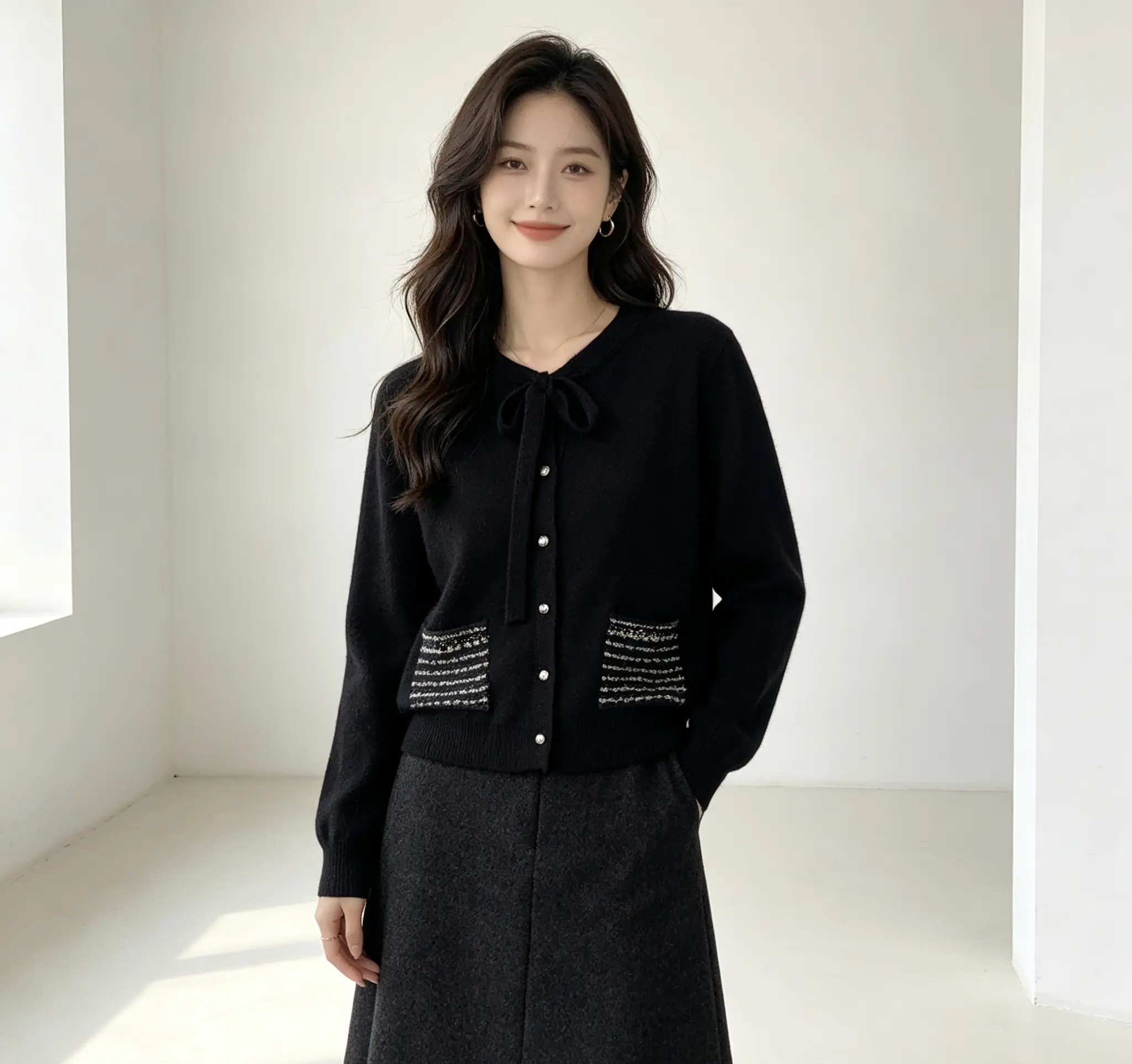 한국인기 러블리 리본 가디건 상세 이미지 5