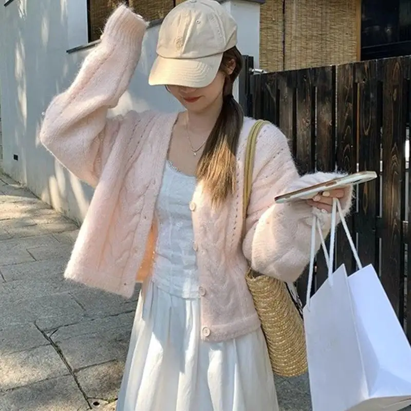 한국인기 루즈핏 가디건 니트 상세 이미지 3