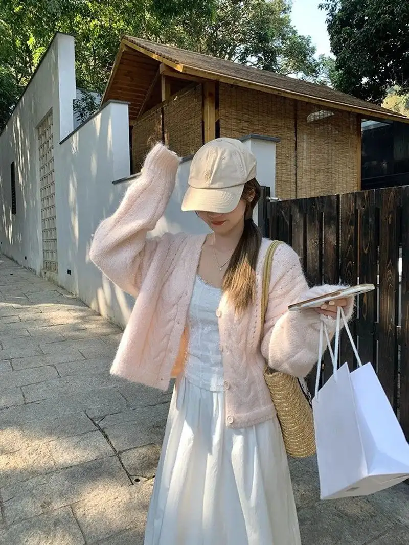 한국인기 루즈핏 가디건 니트 상세 이미지 9