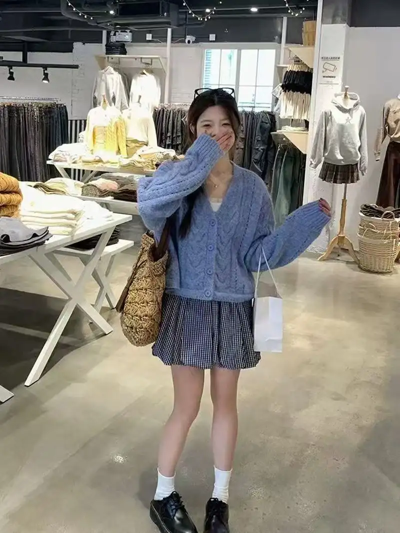 한국인기 루즈핏 가디건 니트 상세 이미지 12