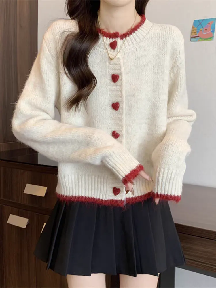 크롭 니트 가디건 상세 이미지 3