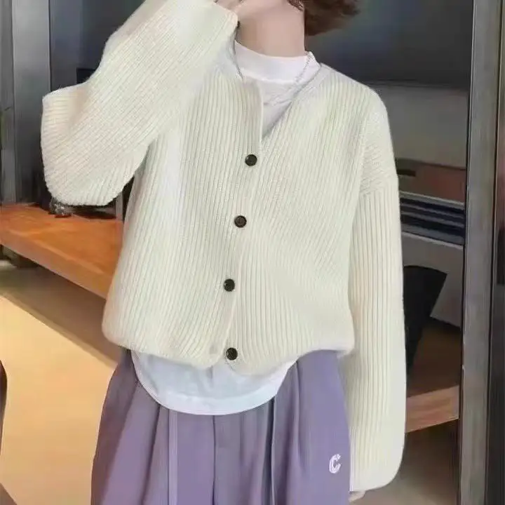 한국인기 퍼프소매 루즈핏 가디건 상세 이미지 4