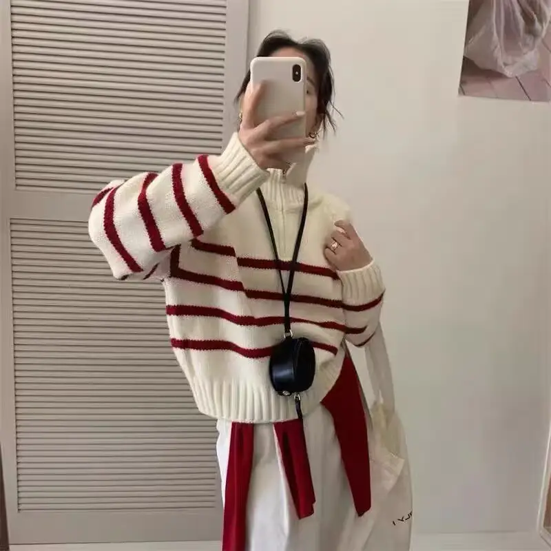 폴로 칼라 스트라이프 니트 상세 이미지 2