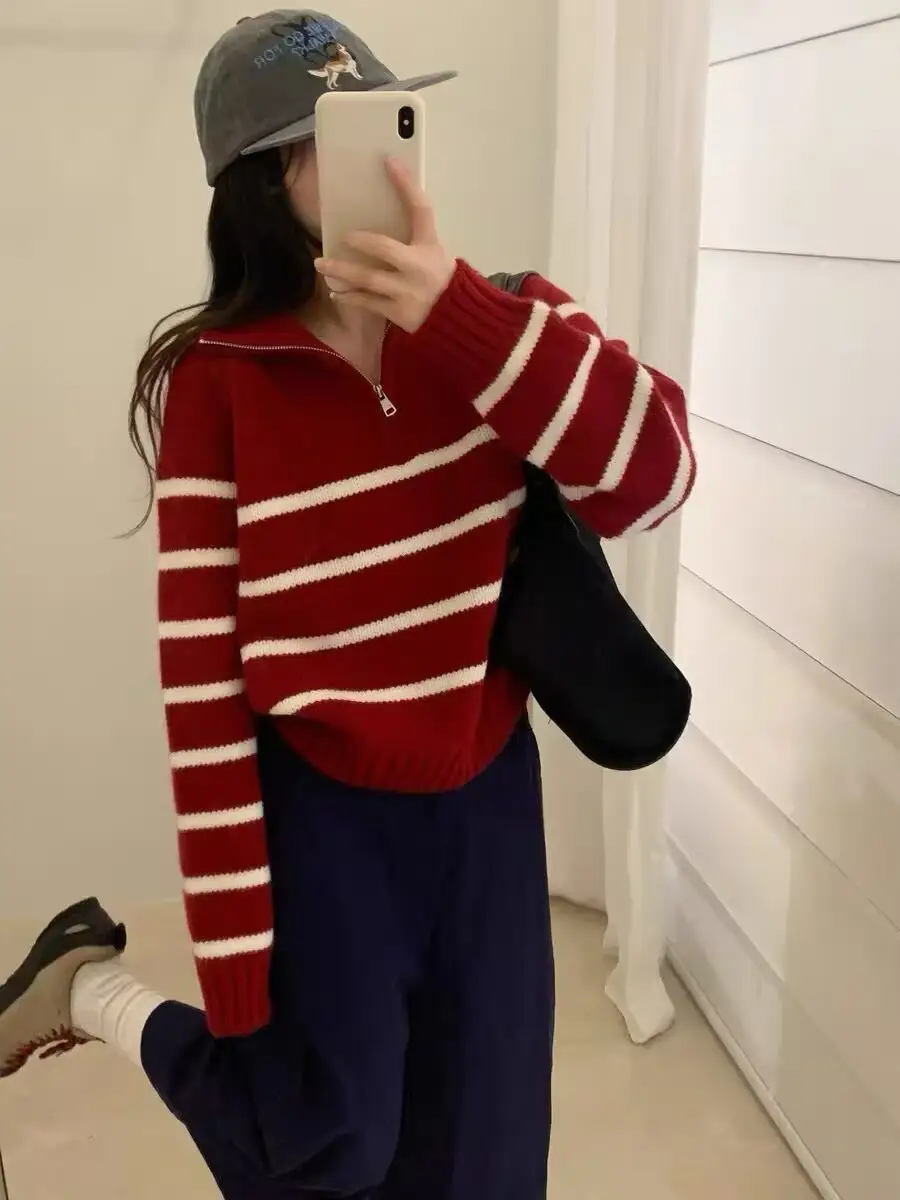 폴로 칼라 스트라이프 니트 상세 이미지 6