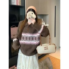 批发2026秋冬季新款高级感慵懒风穿搭毛衣女士休闲软糯<b class='q'>针织</b>衫上衣