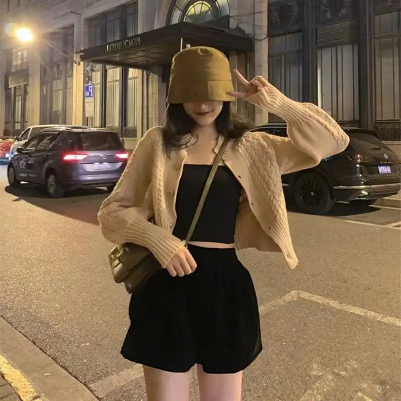 한국인기 양털 풍 니트 가디건 상세 이미지 5