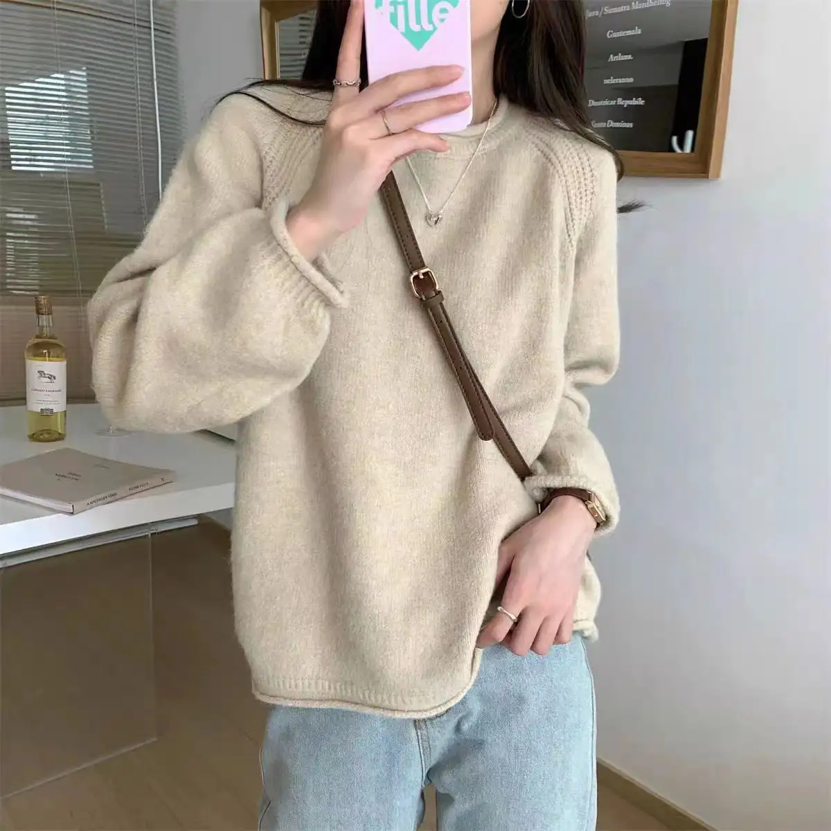 롤업 니트 카디건 상세 이미지 2