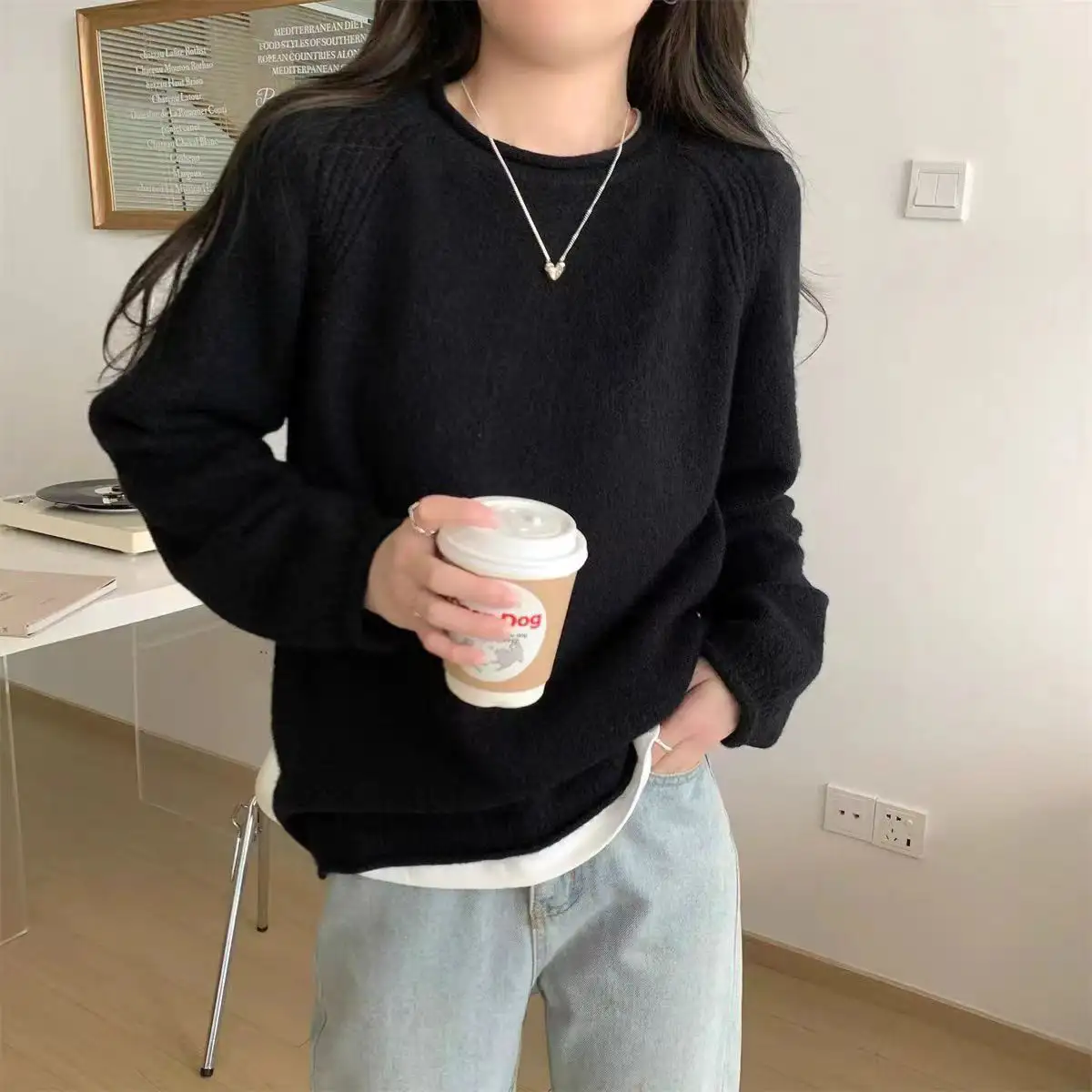 롤업 니트 카디건 상세 이미지 3