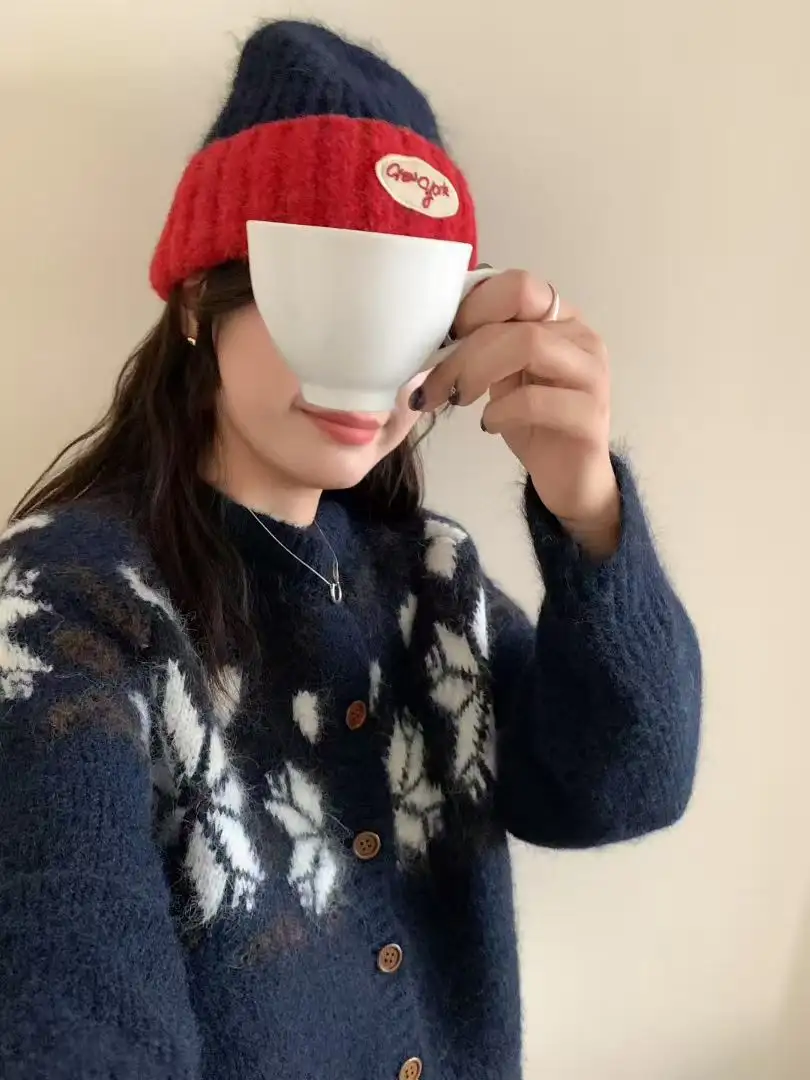 페어아일 자수 라운드넥 가디건 상세 이미지 5