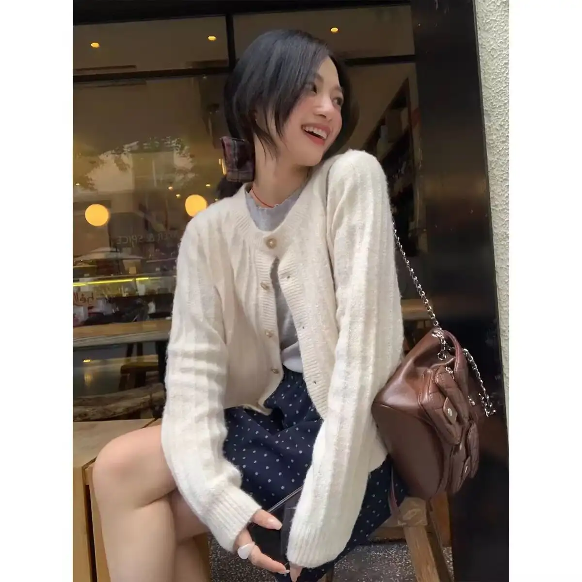 한국인기 루즈핏 울 가디건 상세 이미지 3