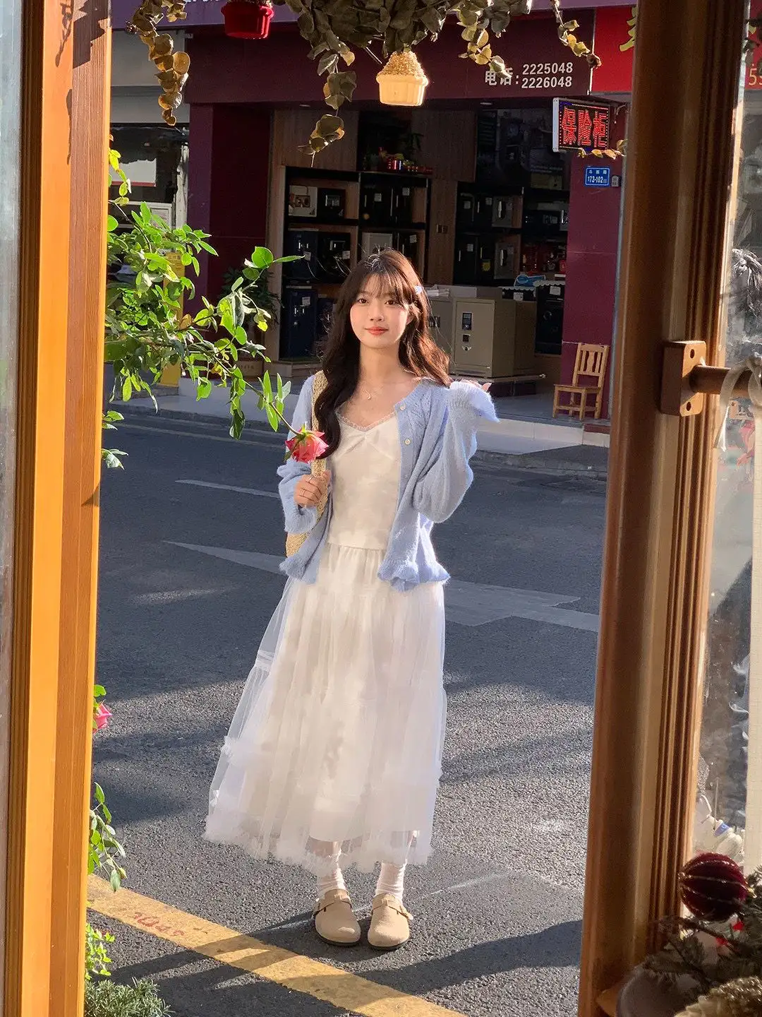레이스 디테일 가디건 상세 이미지 3