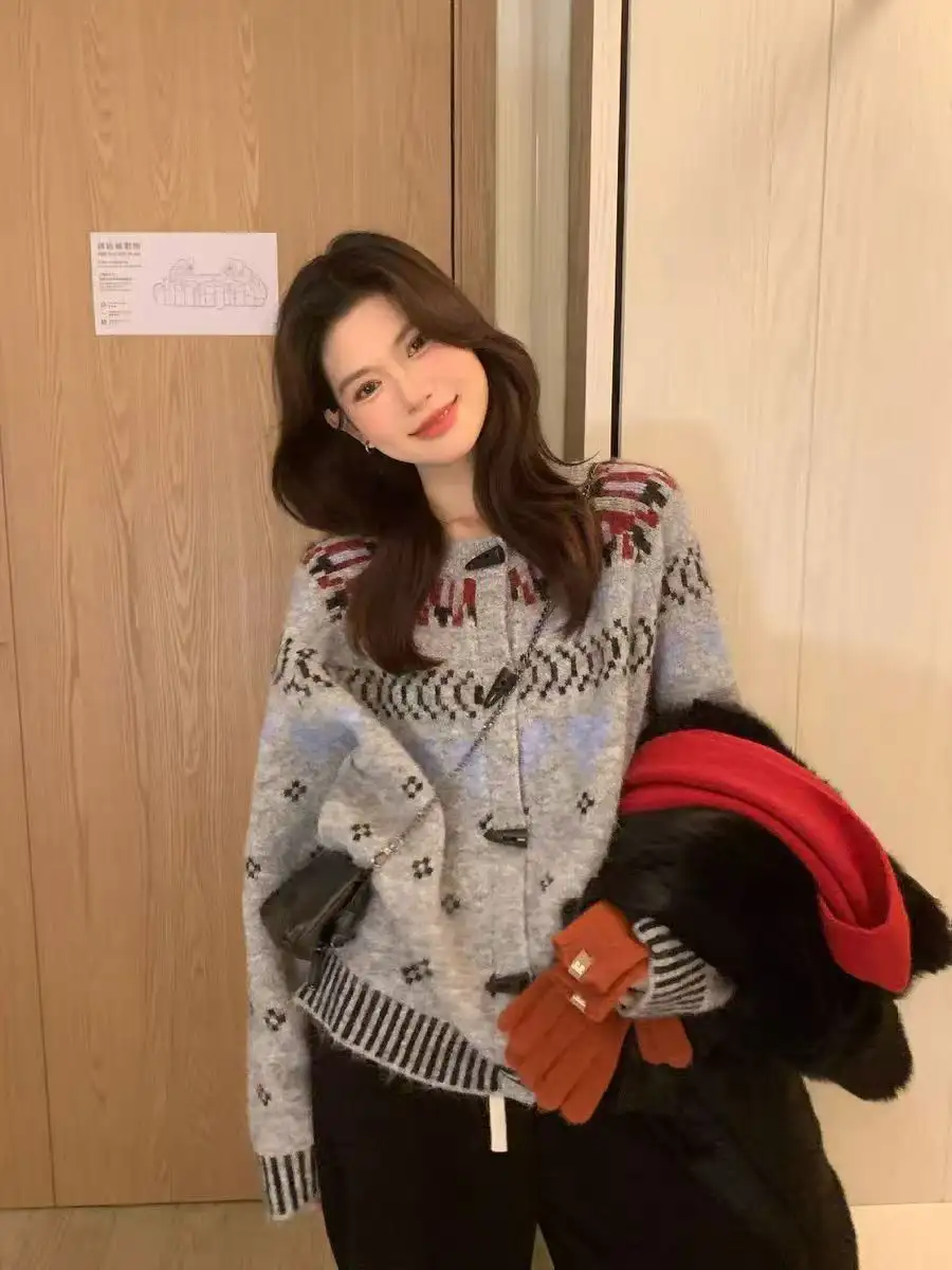 페어아일 자투니 버튼 니트 가디건 상세 이미지 2