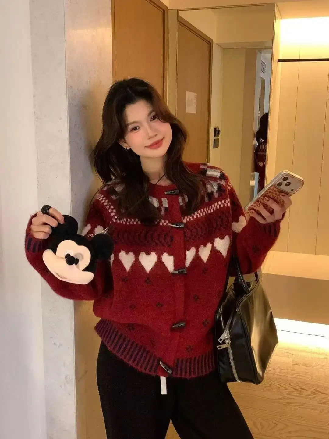 페어아일 자투니 버튼 니트 가디건 상세 이미지 4