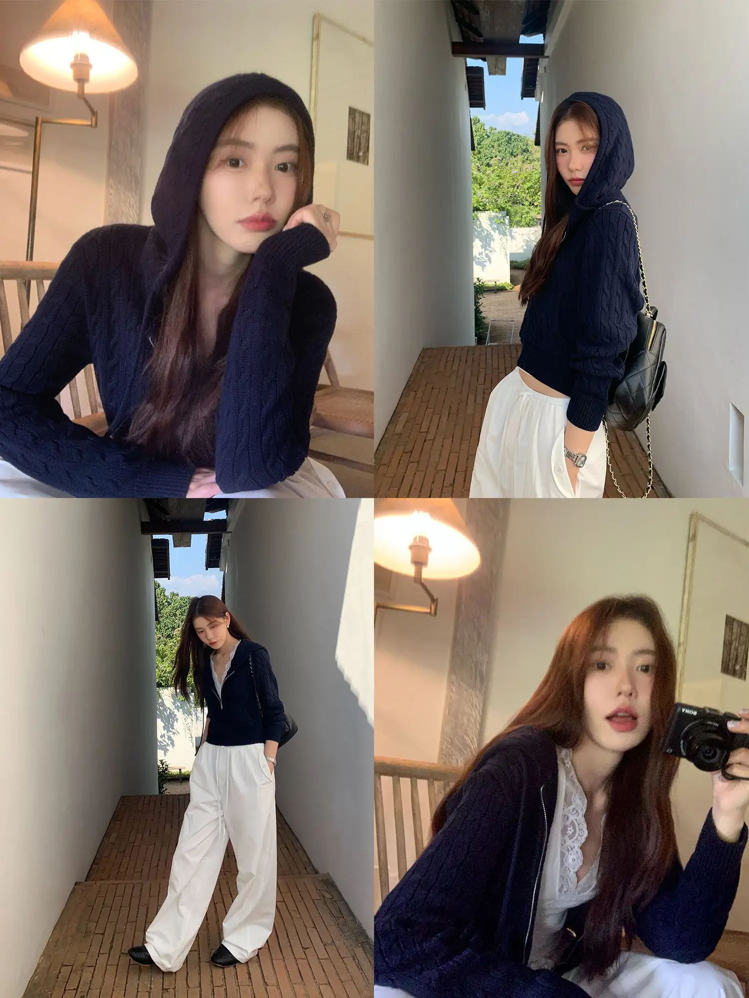 꽈배기 후드 가디건 상세 이미지 3