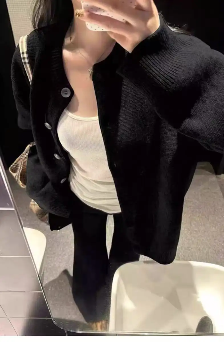 루즈핏 니트 가디건 상세 이미지 1