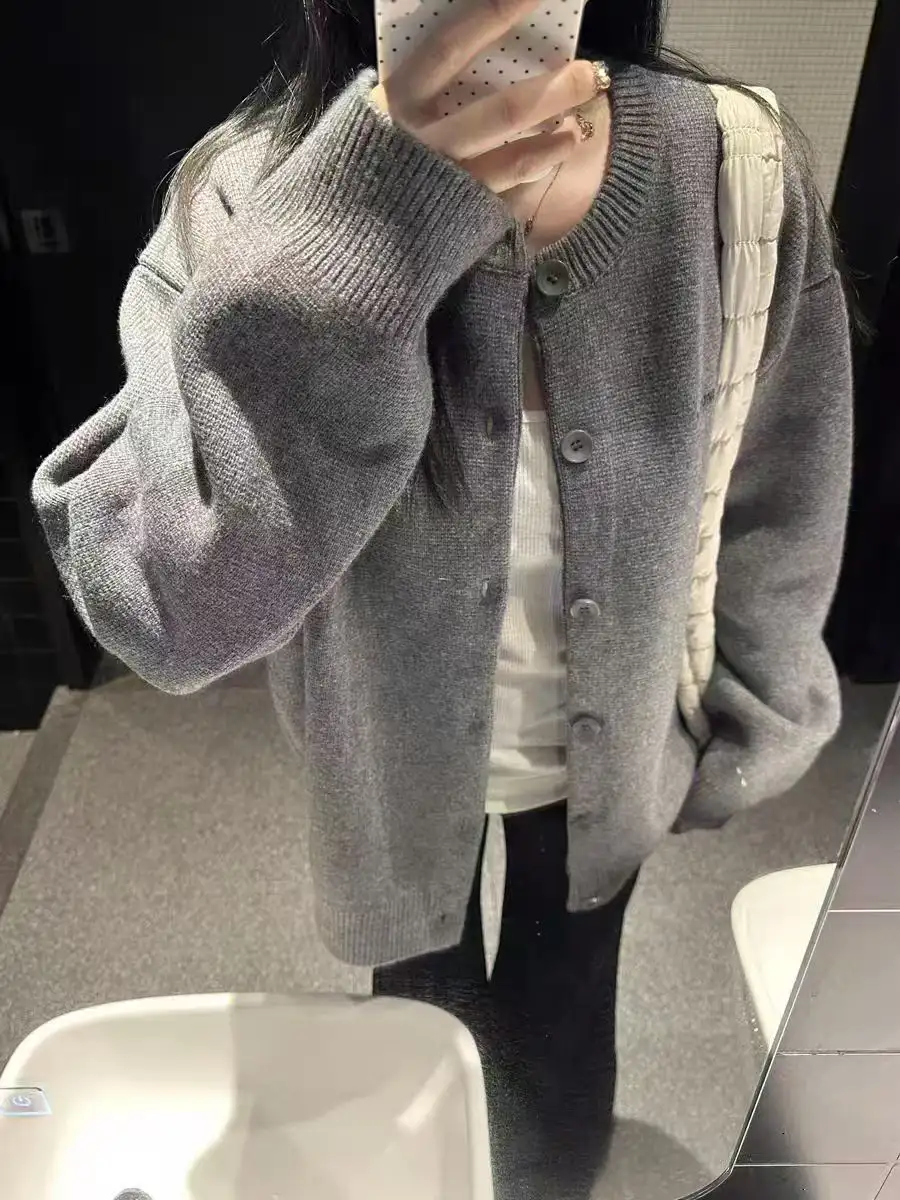 루즈핏 니트 가디건