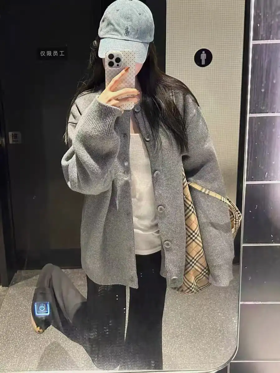 루즈핏 니트 가디건 상세 이미지 3