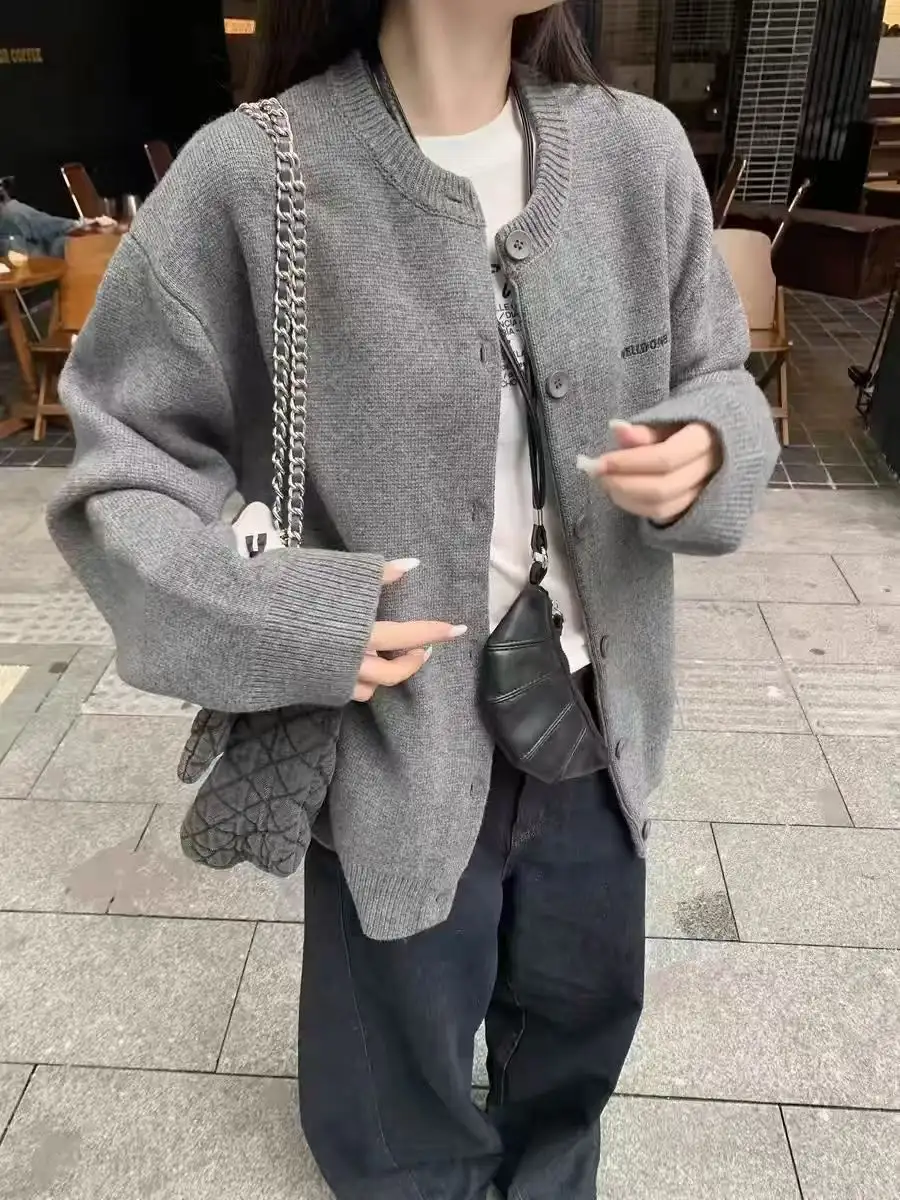 루즈핏 니트 가디건 상세 이미지 4