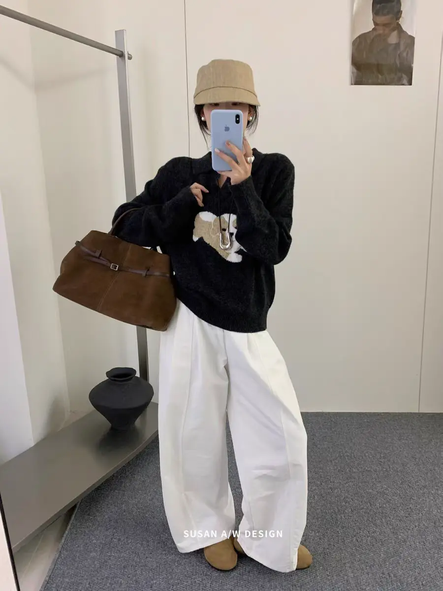 강아지 자카드 니트 가디건 상세 이미지 6