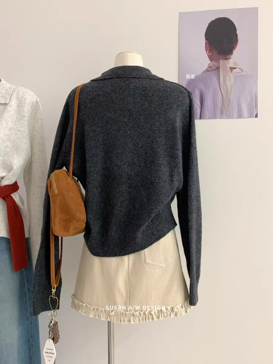 강아지 자카드 니트 가디건 상세 이미지 17