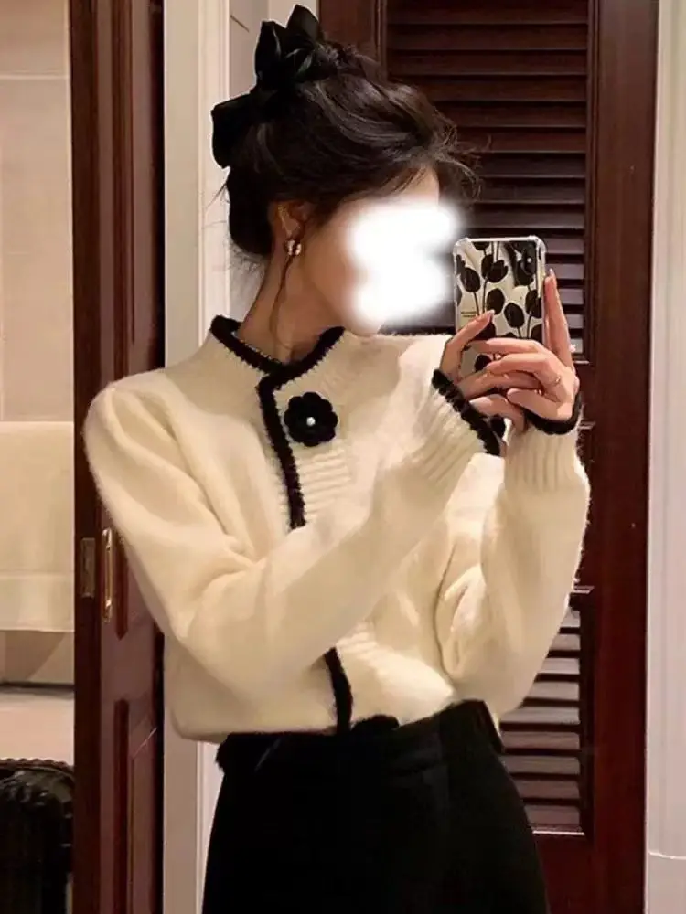 카멜리아 포인트 투톤 가디건 상세 이미지 2