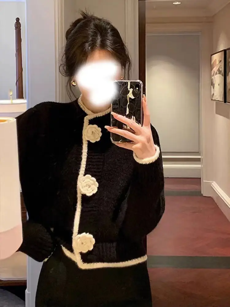 카멜리아 포인트 투톤 가디건 상세 이미지 3
