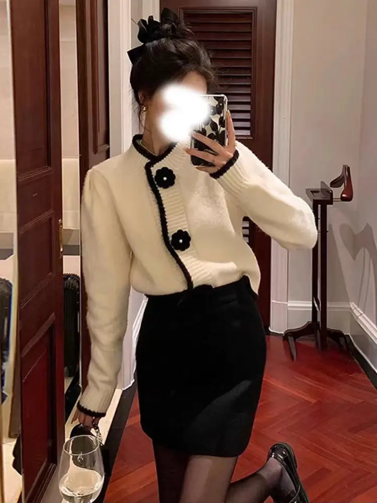 카멜리아 포인트 투톤 가디건 상세 이미지 4