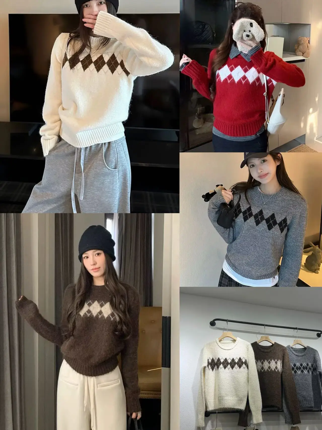 다이아몬드 퀼팅 크롭 가디건 상세 이미지 1
