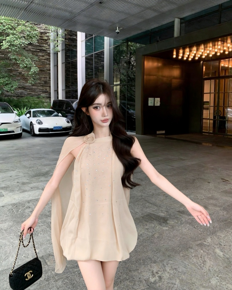 실사 정가 새로운 핫걸 행침 목 핫픽스 꽃 민소매 맨위 여성