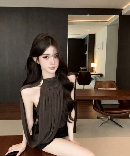 실사 새로운 명문 여성 금속 버클 망토 도루 센스 느슨함 좋은 플래시 조끼 맨위 여성