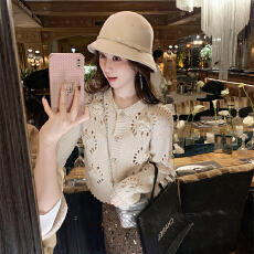 批发法式温柔风秋冬<b class='q'>镂空</b>小心机立体花朵针织衫女新款气质独特个性毛衣