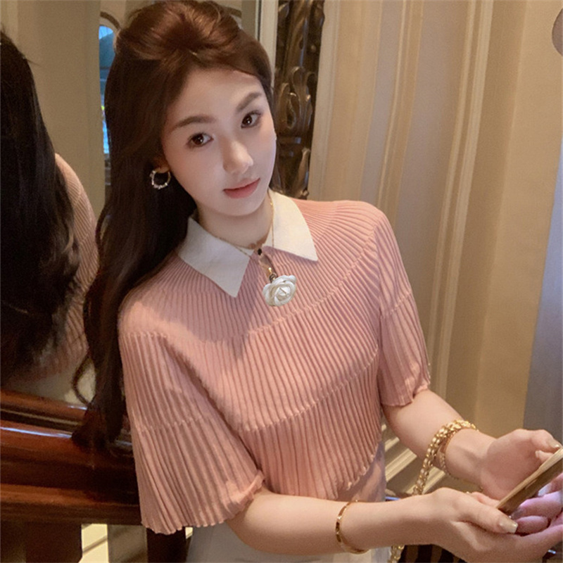 물고기 토끼 ~ 중 토끼 망토 디자인 센스 반팔 티셔츠 여성 여름 2026 새로운 인사이드 가져 가라. 기본 셔츠 맨위