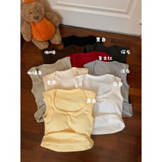 批发实拍实价秋<b class='q'>冬</b>磨毛绒绒加厚保暖德绒带胸垫显瘦方领背心打底上衣