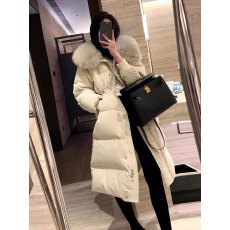 批发2025年秋冬<b class='q'>新款</b>防寒大毛领收腰过膝长款面包棉服外套女气质爆款