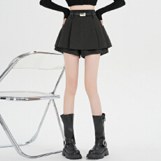 批发实拍 2025年<b class='q'>秋</b>冬新款高腰百搭通勤毛呢百褶裙半身裙短裙短裤裙裤