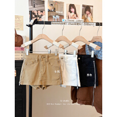 批发实拍 春季辣妹<b class='q'>牛仔</b>短裙女新款高腰显瘦a字包臀小个子防走光半身裙