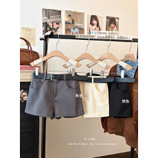 批发实拍 春季韩版<b class='q'>西装</b>短裤女新款高腰辣妹显瘦阔腿a字百搭休闲短裙